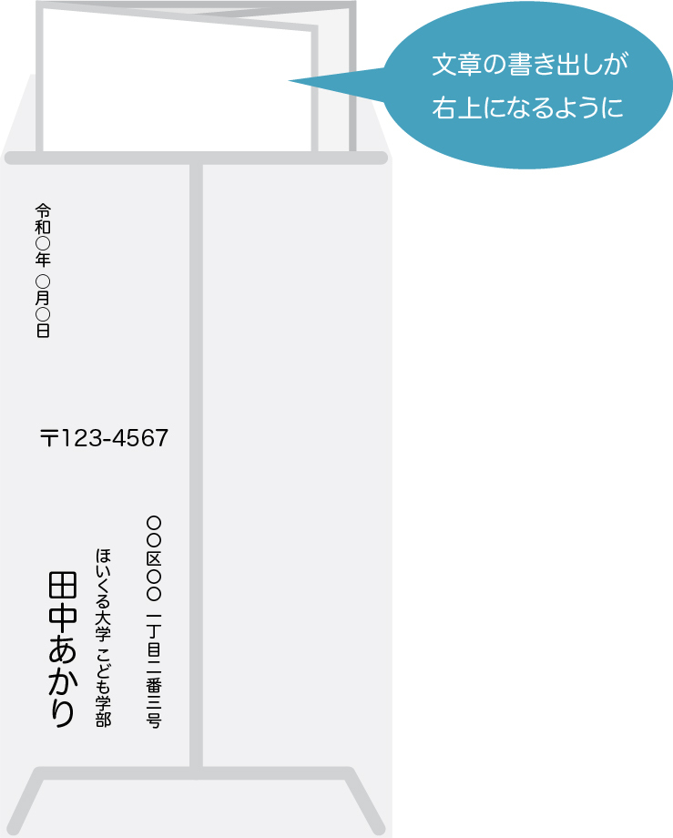 封筒の書き方を図解 保育実習後のお礼状の送り方とは Hoicil