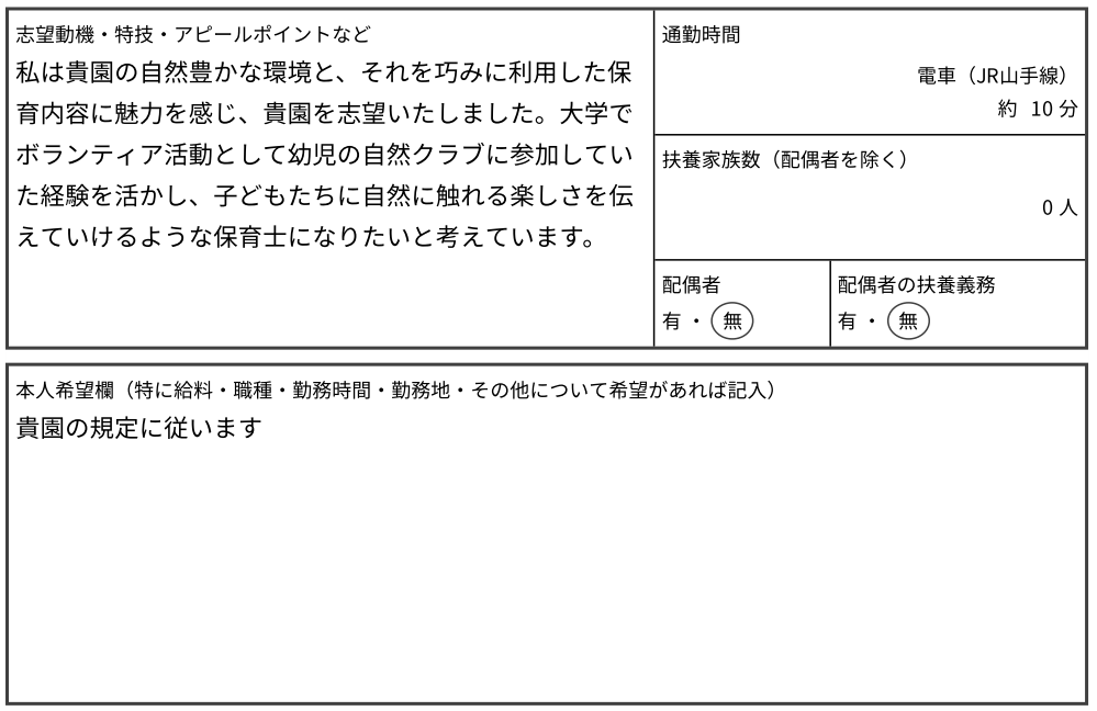 履歴書の志望動機や特技の書き方